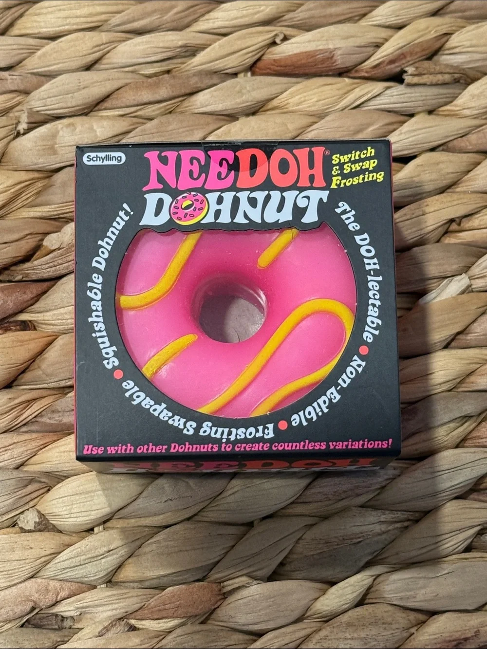Schylling Needoh DohNut Pink Squishable Toy